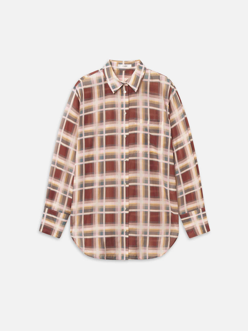 LEO BOUTIQUE The Boy Shirt | Silver Peony Plaid FRAME DENIM