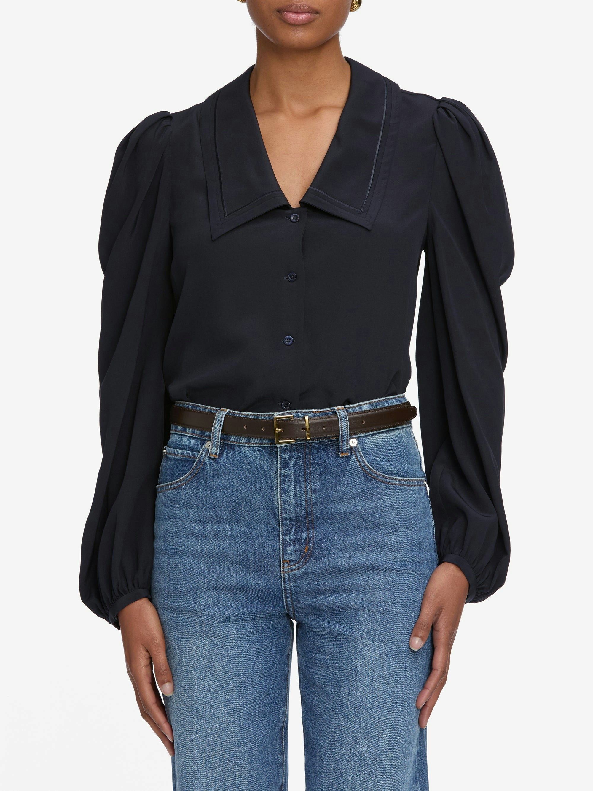 LEO BOUTIQUE The L/S Sailor Blouse | Navy FRAME DENIM
