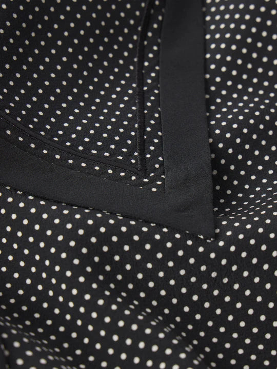 FRAME Polka Dot Sailor Blouse | Black LEO BOUTIQUE