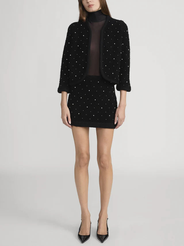 FRAME DENIM The Embellished Jacket | Black LEO BOUTIQUE