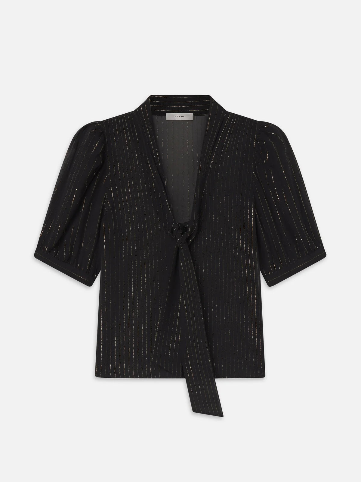 LEO BOUTIQUE The Lurex Sonnet Blouse | Black Stripe FRAME DENIM 