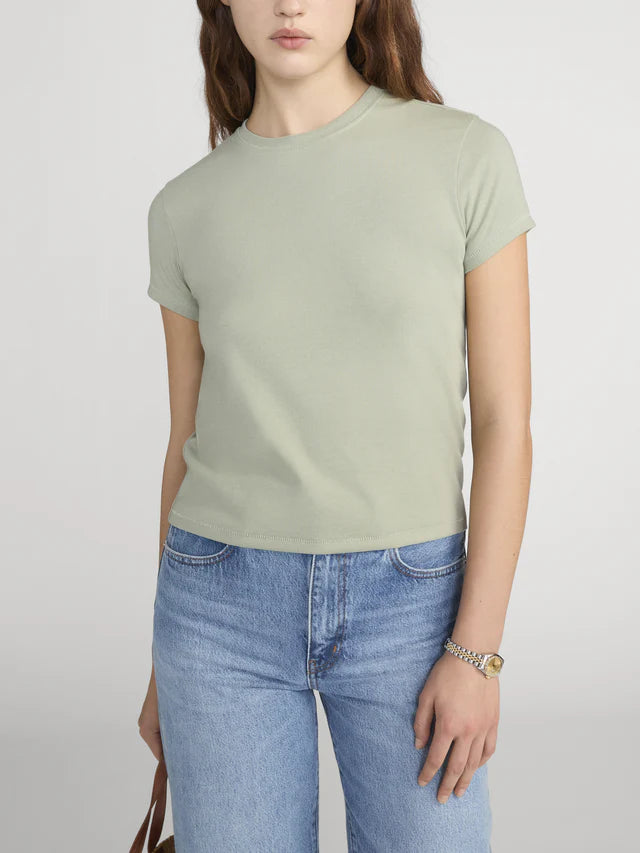 LEO BOUTIQUE The Vintage Baby Tee | Sage FRAME DENIM