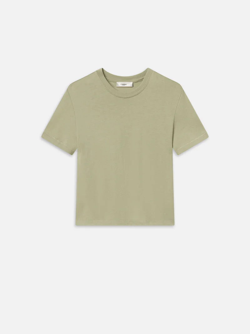 LEO BOUTIQUE The Vintage Baby Tee | Sage FRAME DENIM