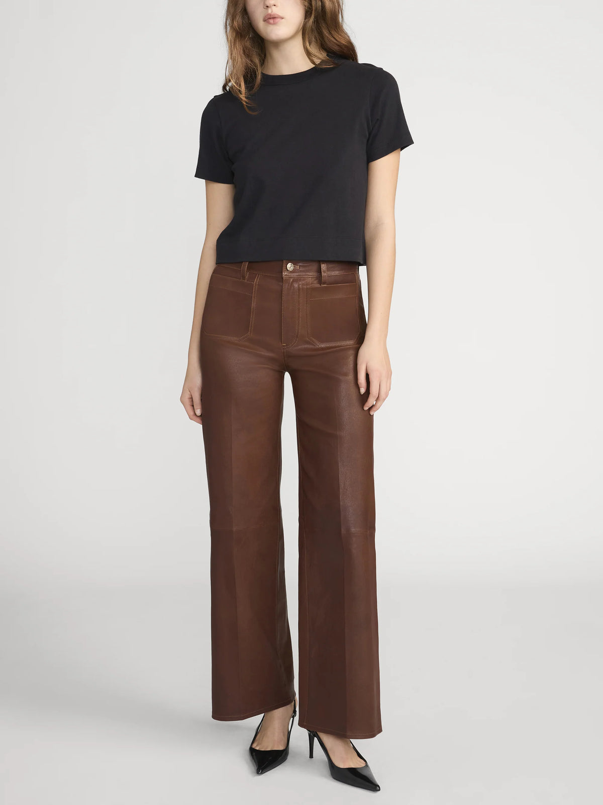 LEO BOUTIQUE The Boxy Tee | Black FRAME DENIM