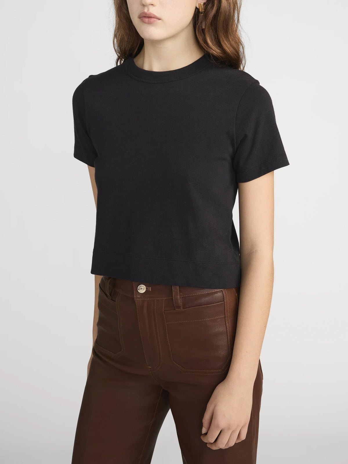 LEO BOUTIQUE The Boxy Tee | Black FRAME DENIM