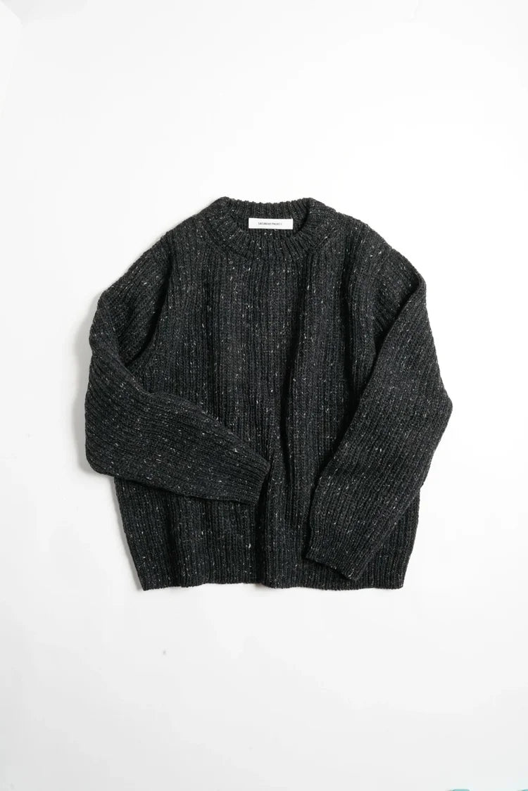 SATURDAY PROJECT Alpaca Fisherman Knit | Black Melange LEO BOUTIQUE