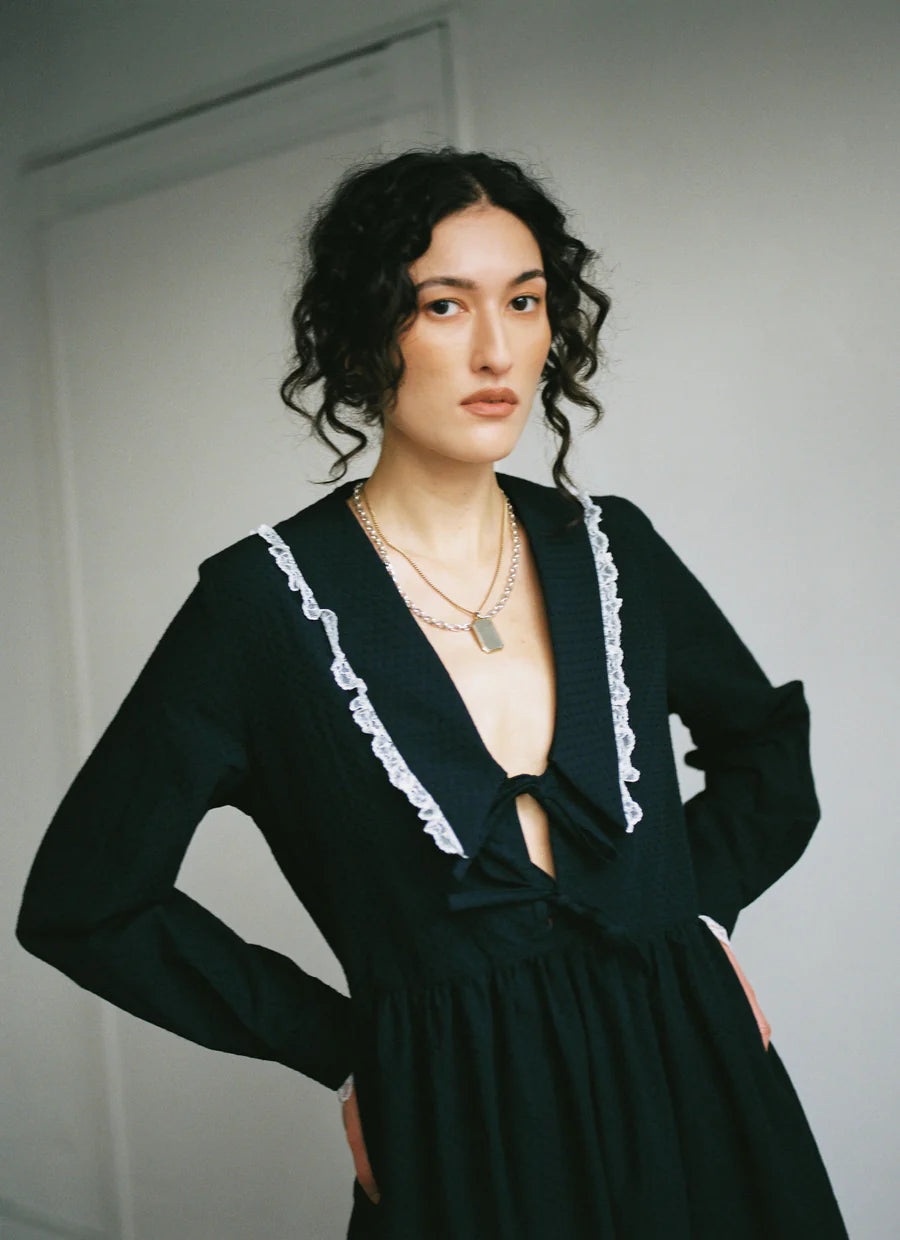 LEO BOUTIQUE Woolf Dress | Navy A BRONZE AGE