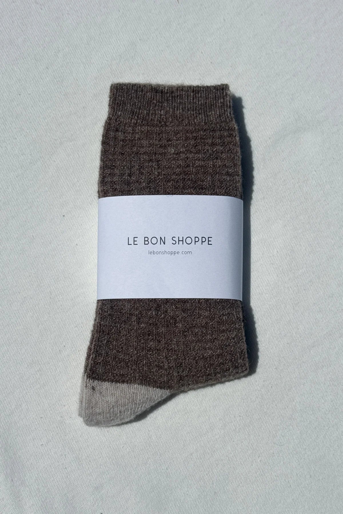 LEO BOUTIQUE Wool Waffled Socks | Brown/Oatmeal LE BON SHOPPE