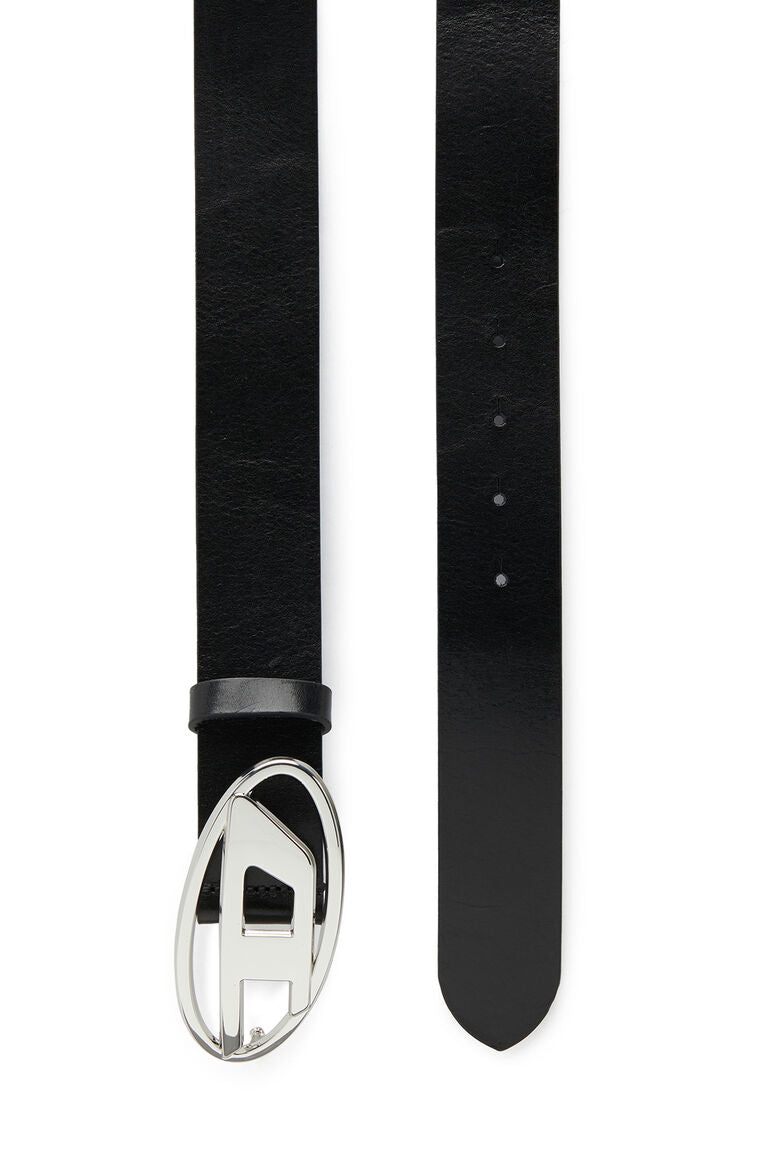 LEO BOUTIQUE oval D logo b-1dr belt w | black DIESEL