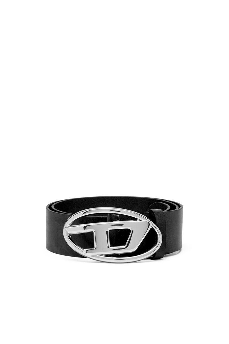LEO BOUTIQUE oval D logo b-1dr belt w | black DIESEL