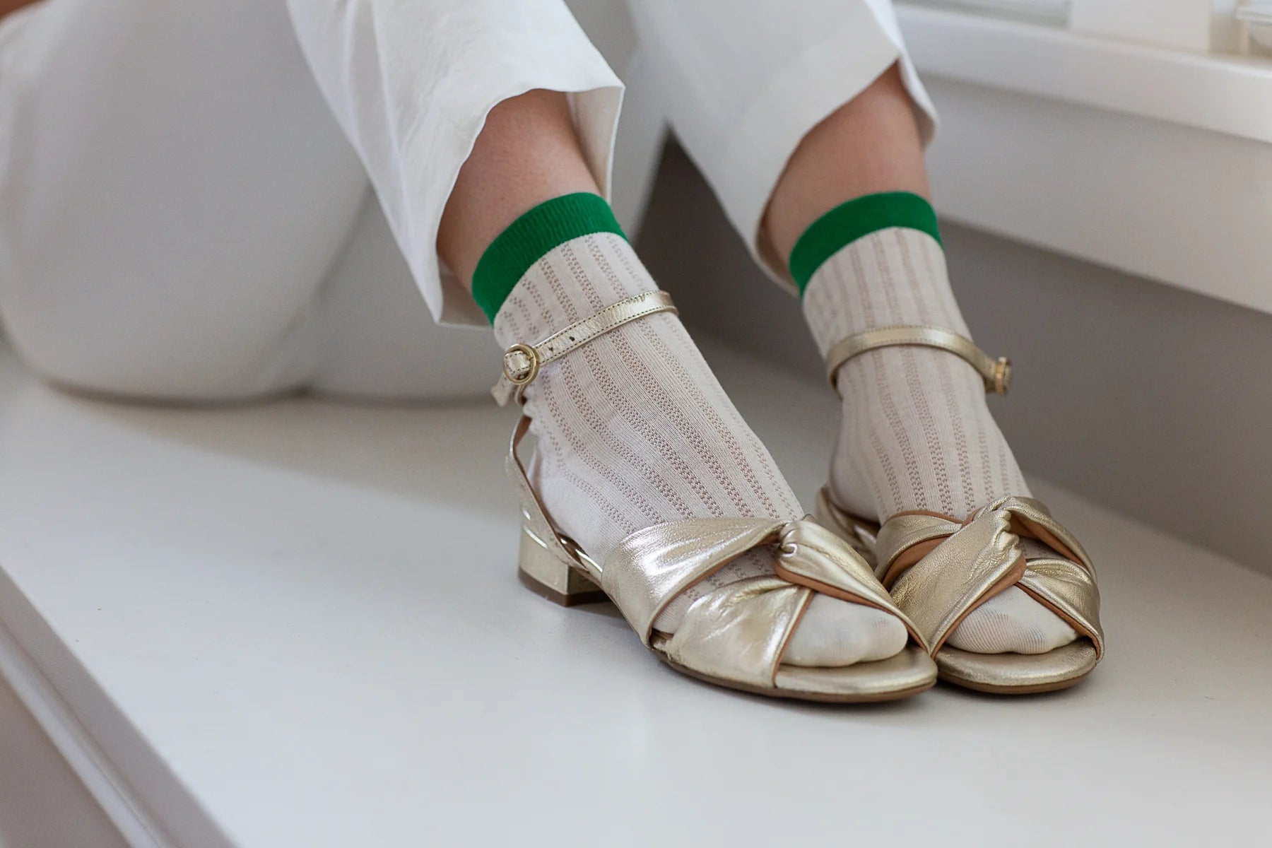 UNIFIED Sunday Sock | Evergreen Stripe LEO BOUTIQUE