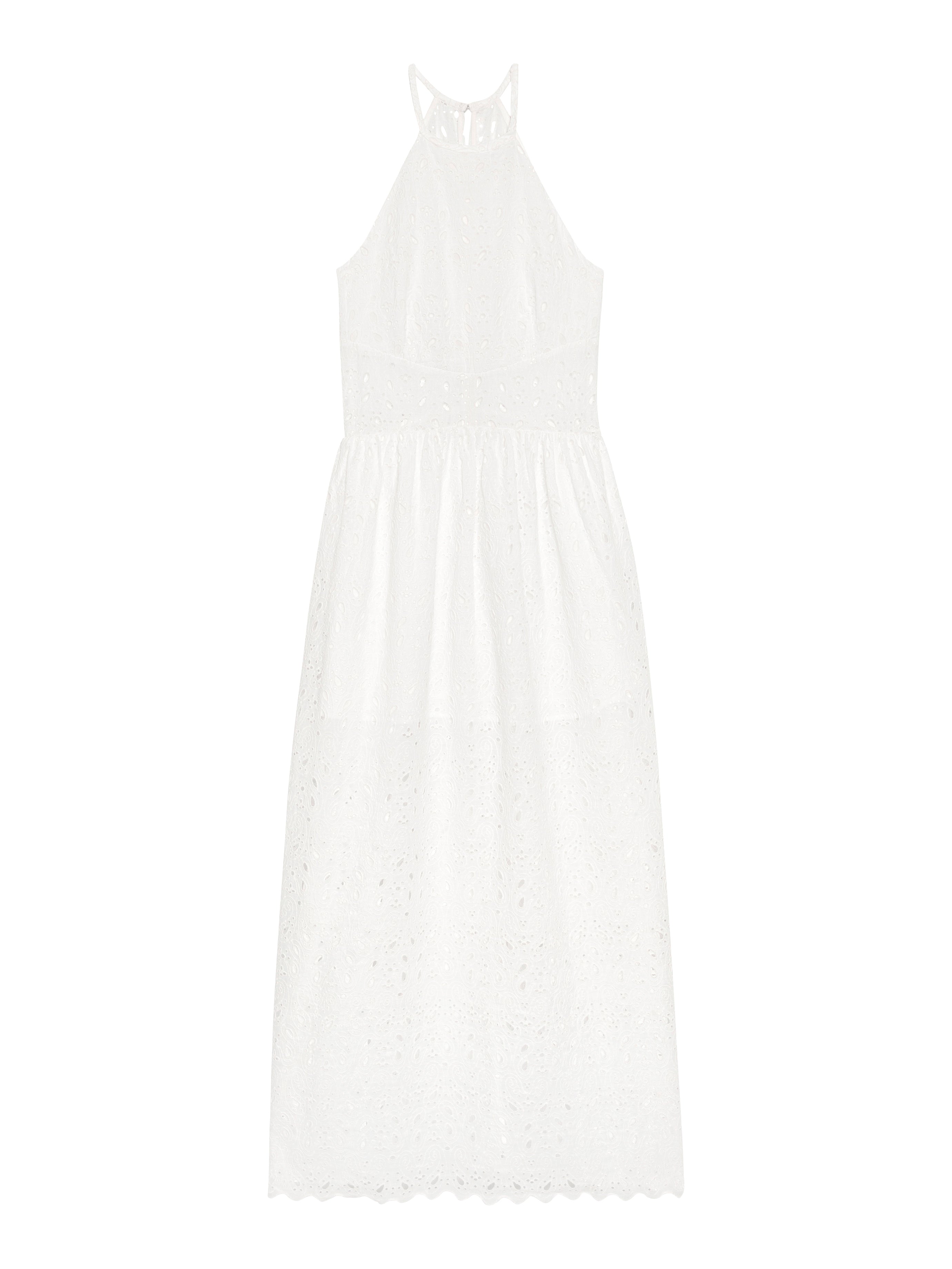 The Paisley Eyelet Dress | White