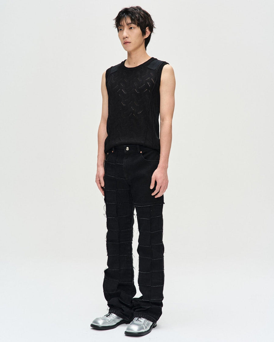 Andersson Bell WADEN MILITARY SLEEVELESS SHIRT Black Leo Boutique