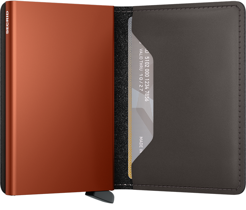 SECRID Slim Wallet Matte Truffle Orange LEO BOUTIQUE