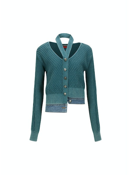 ANDERSSON BELL Sonya dyeing washed cut-out cardigan LEO BOUTIQUE