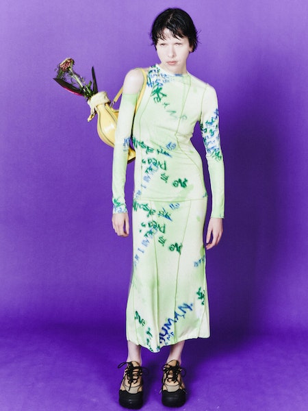 ANDERSSON BELL Lettuce printed jersey dress LEO BOUTIQUE