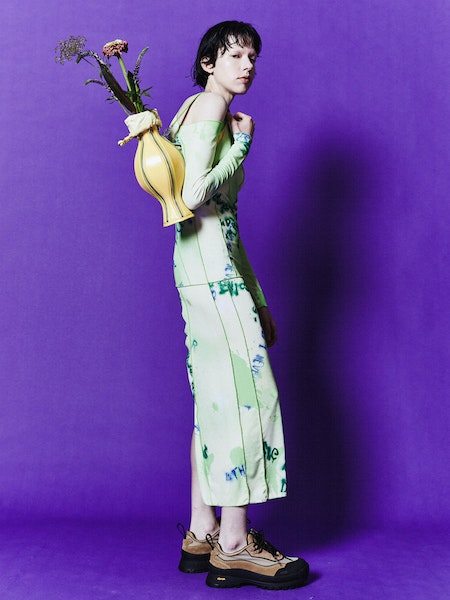 ANDERSSON BELL Lettuce printed jersey dress LEO BOUTIQUE