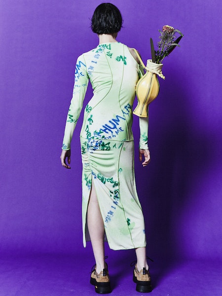 ANDERSSON BELL Lettuce printed jersey dress LEO BOUTIQUE