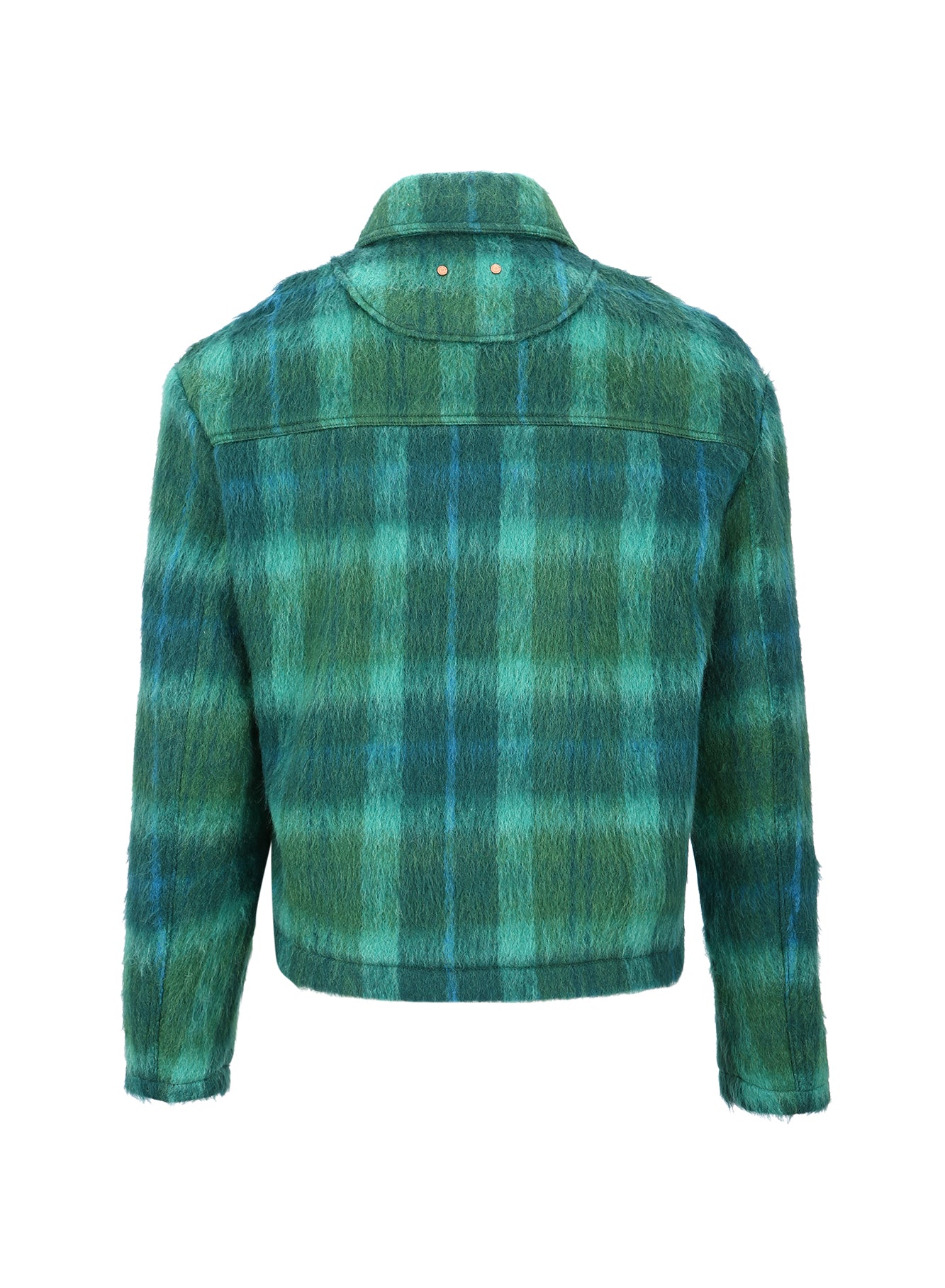 Andersson Bell Toulouse Wool Trucker Jacket Green Blue Leo Boutique
