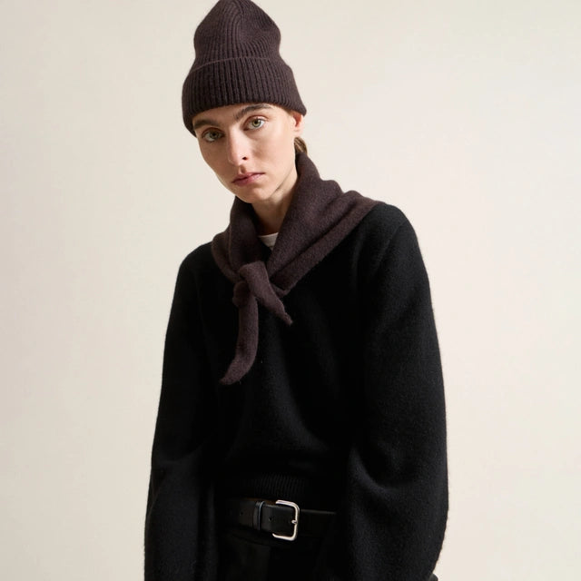 LE BONNET Knitted Bandana | Espresso LEO BOUTIQUE