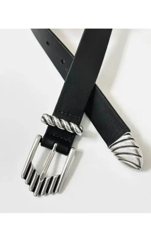 BRAVE LEATHER Paityn Belt | Black Vachetta LEO BOUTIQUE