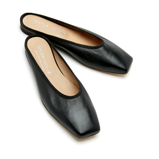 LEO BOUTIQUE Collins Ballet Flat Slide | Black SISTER X SOEUR