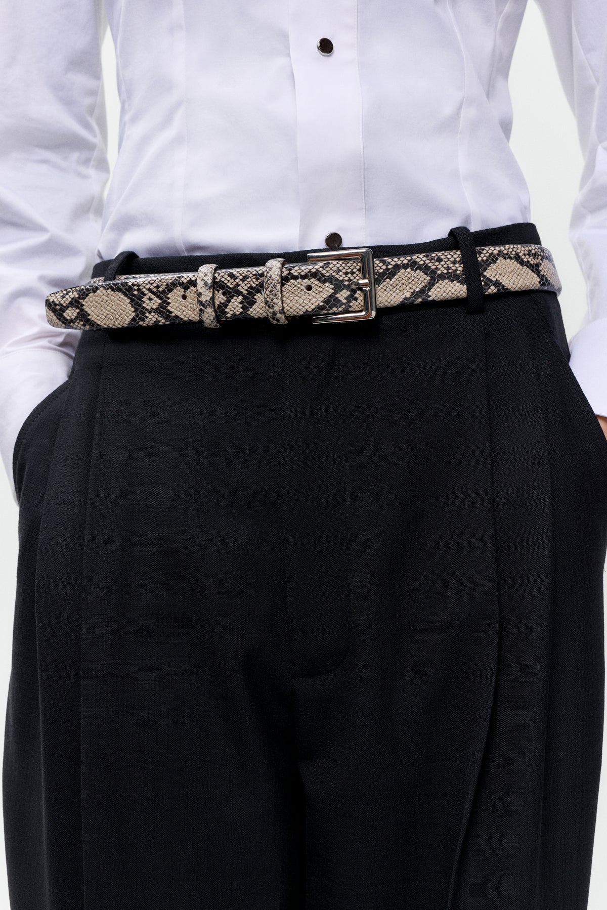 LEO BOUTIQUE Classic Belt Snake | Cream CORDERA