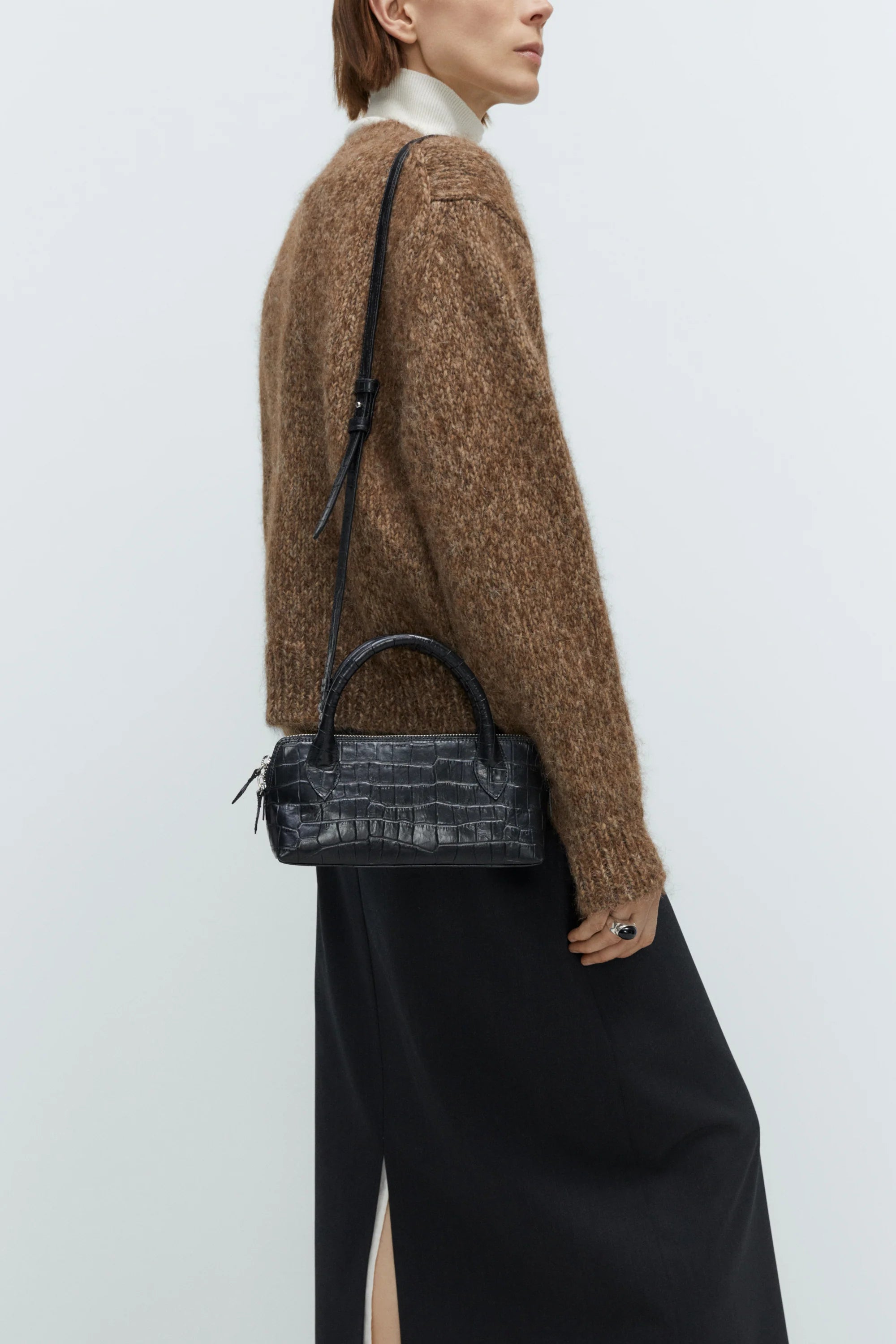 CORDERA Mini Bag | Crocodile Black LEO BOUTIQUE