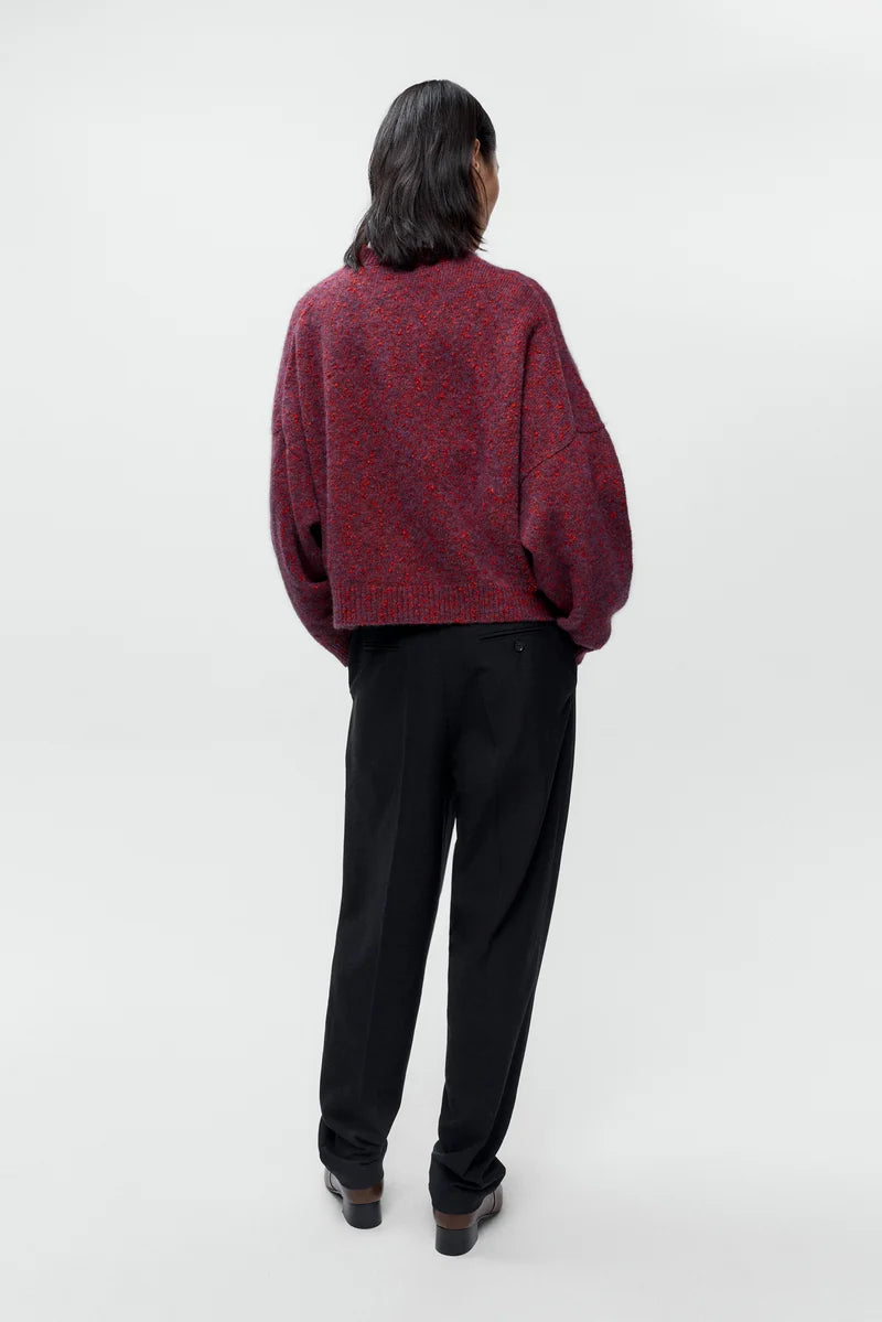 Speckled Crewneck Sweater | Beaujolais