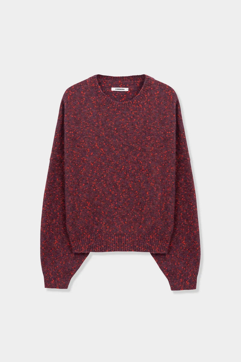 Speckled Crewneck Sweater | Beaujolais