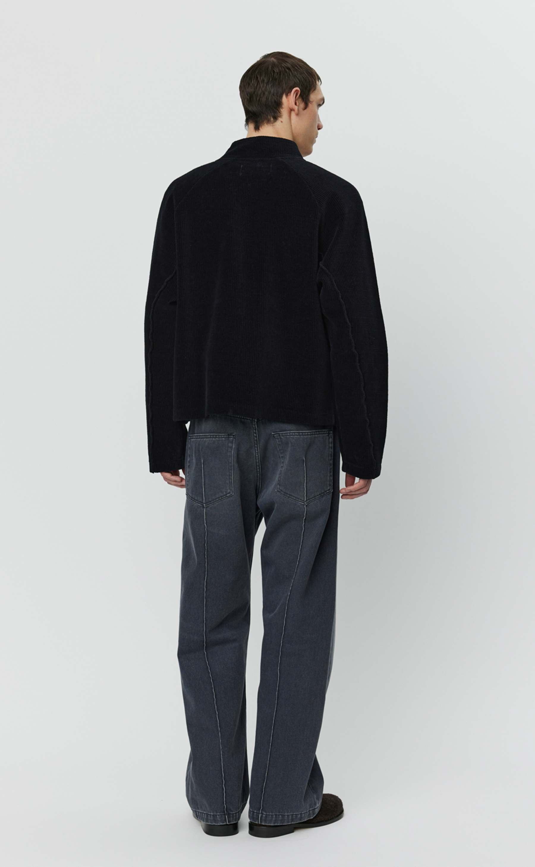 MFPEN Leisure Zip Up | Black Jersey Cord LEO BOUTIQUE