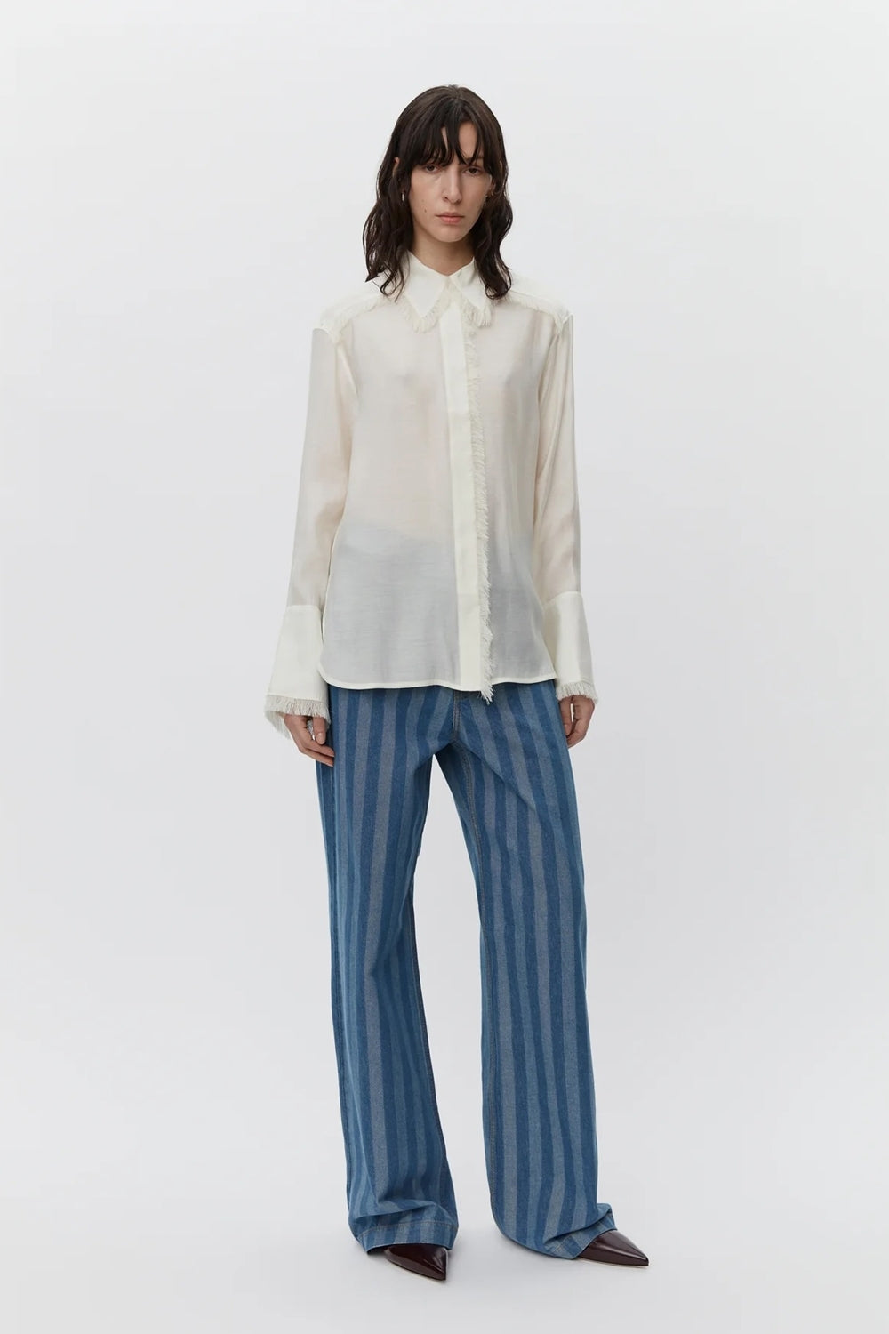 LEO BOUTIQUE Havanna Sheer Fringes Button Up Vanilla Ice DAY BIRGER ET MIKKELSEN