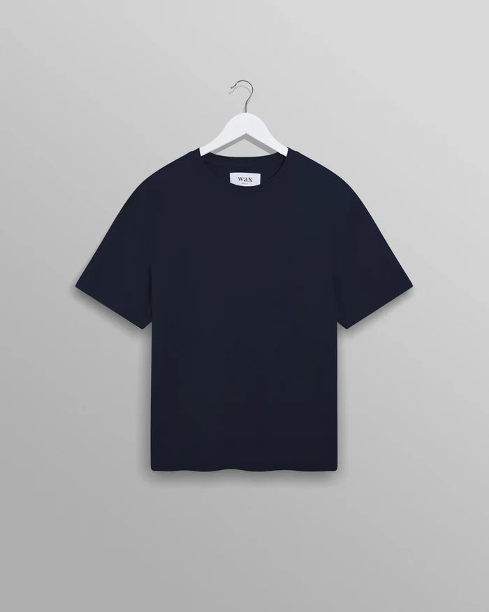 WAX LONDON Dean Tee | Textured Navy LEO BOUTIQUE