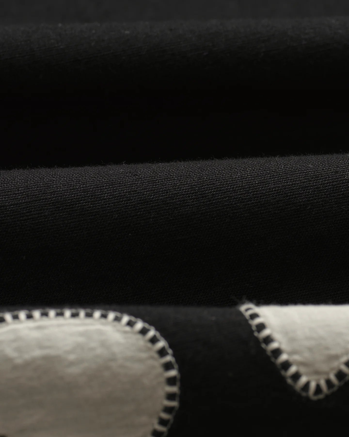 WAX LONDON Didcot Shirt | Abstract Appliqué | Black / Beige LEO BOUTIQ…