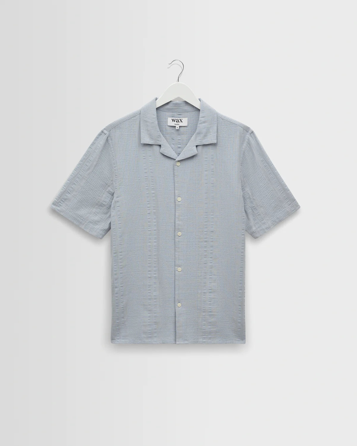 WAX LONDON Didcot Shirt | Double Weave Grid | Blue LEO BOUTIQUE