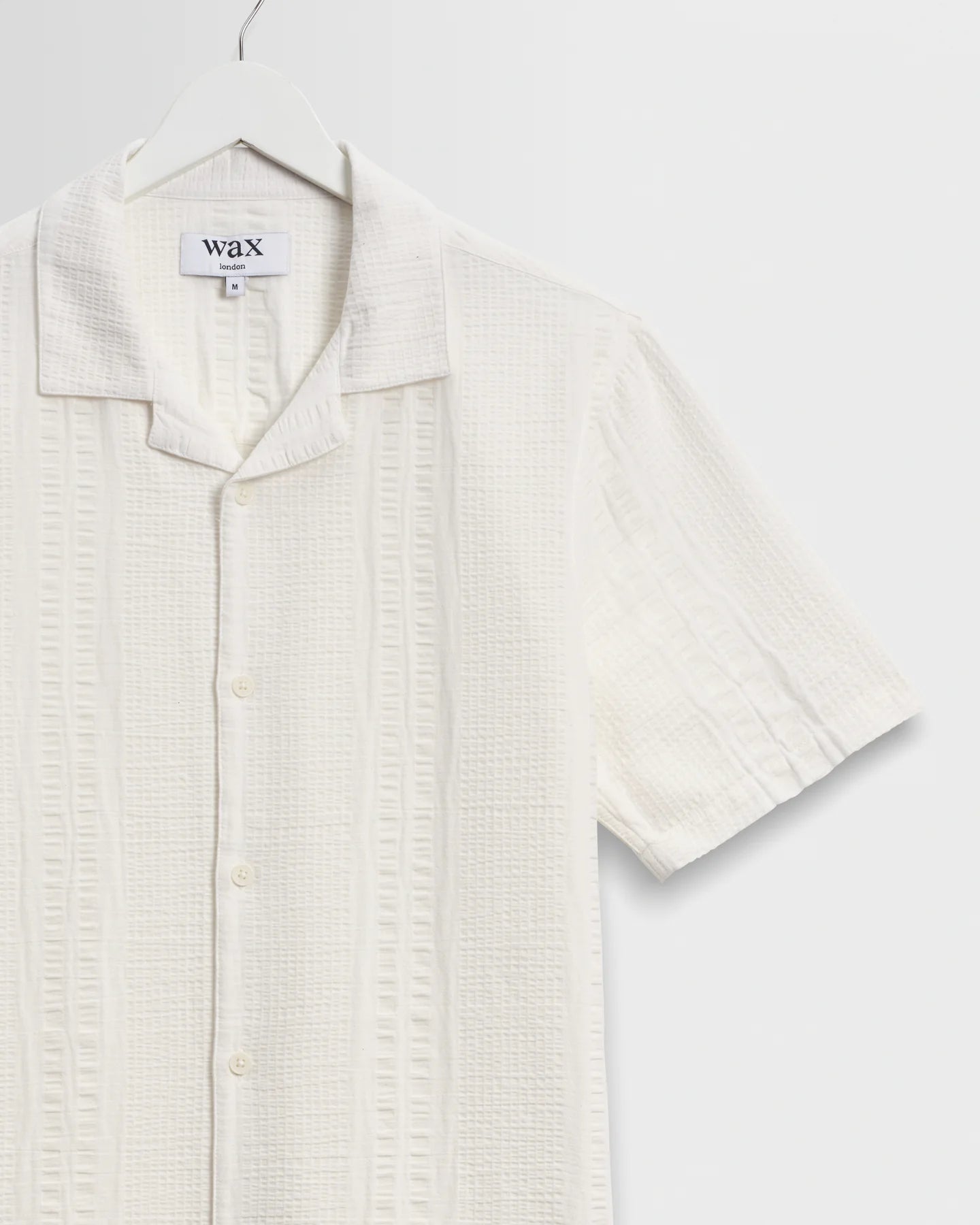WAX LONDON Didcot Shirt | Double Weave Grid | Ecru LEO BOUTIQUE