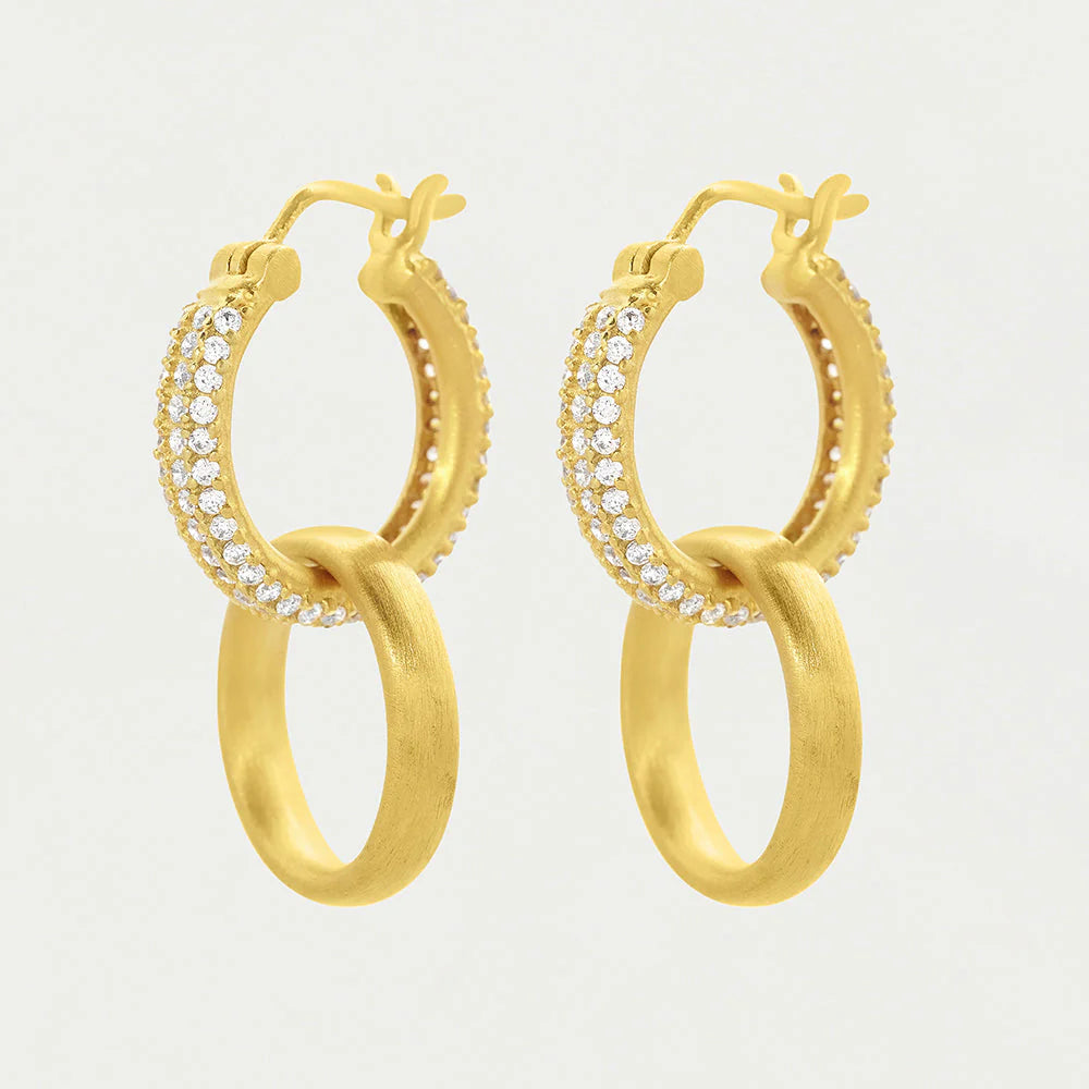 
DEAN DAVIDSON Signature Drop Hoop Pave | Gold E763-G LEO BOUTIQU