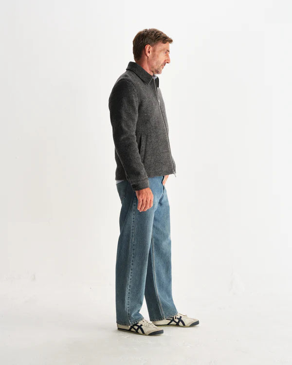 WAX LONDON Eldon Jacket Boiled Wool | Mid Grey LEO BOUTIQUE