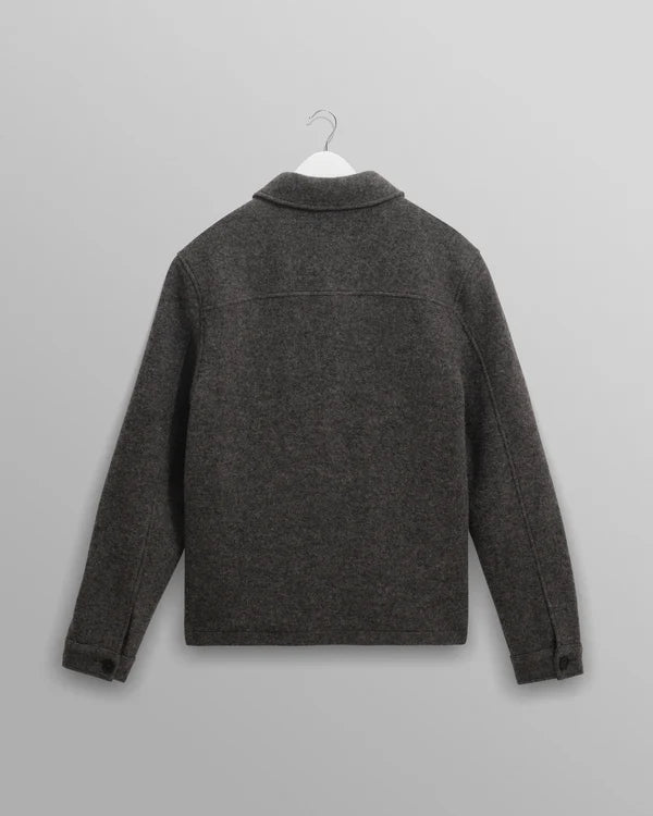 WAX LONDON Eldon Jacket Boiled Wool | Mid Grey LEO BOUTIQUE