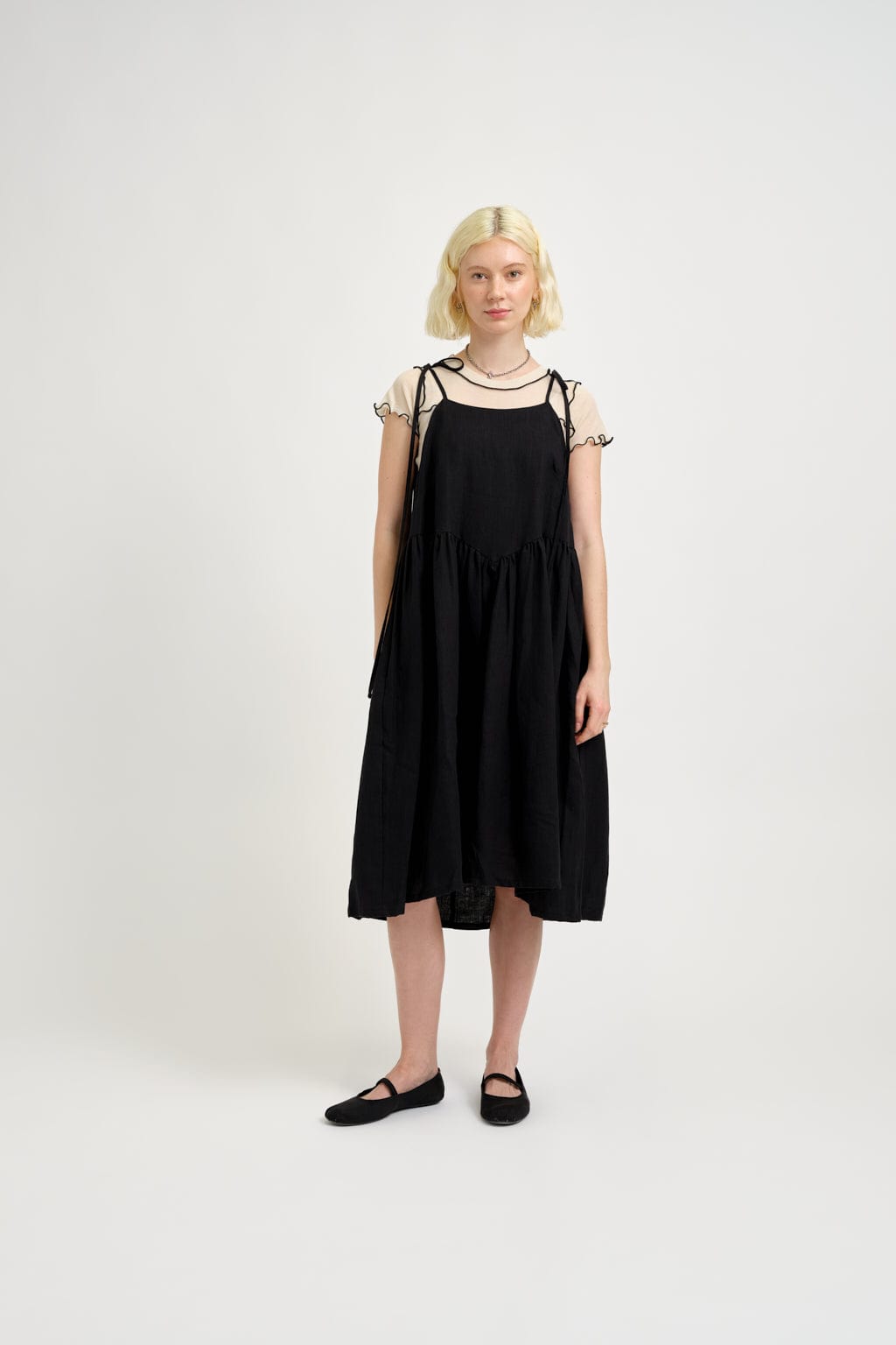 ELIZA FAULKNER Amelie Dress | Black Linen LEO BOUTIQUE