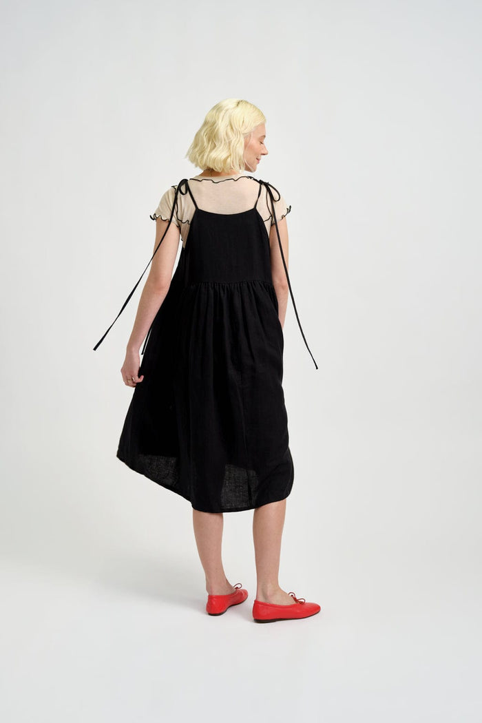 ELIZA FAULKNER Amelie Dress | Black Linen LEO BOUTIQUE