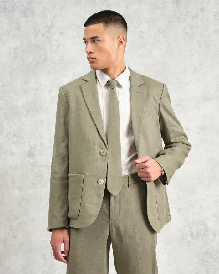 LEO BOUTIQUE Fintry Blazer Khaki WAX LONDON