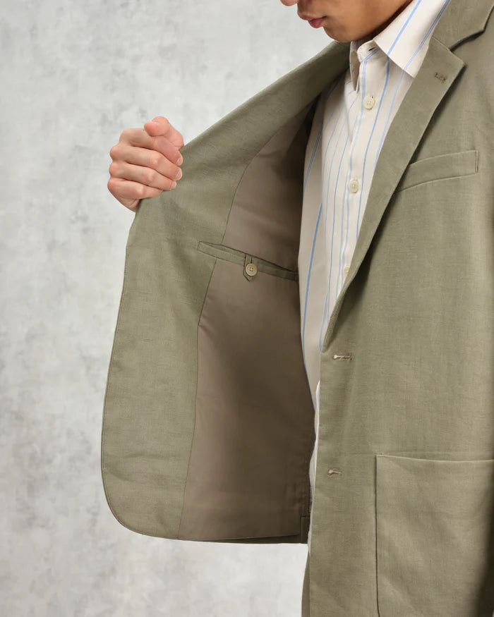 LEO BOUTIQUE Fintry Blazer Khaki WAX LONDON