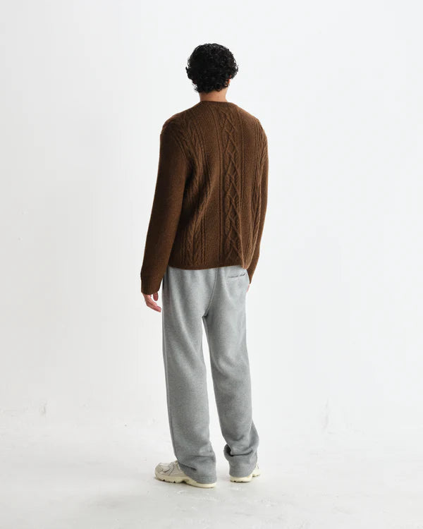 WAX LONDON Hyatt Crew Brush Cable | Brown LEO BOUTIQUE