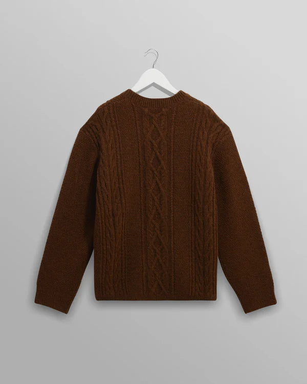 WAX LONDON Hyatt Crew Brush Cable | Brown LEO BOUTIQUE