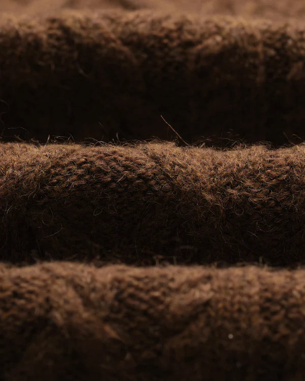 WAX LONDON Hyatt Crew Brush Cable | Brown LEO BOUTIQUE