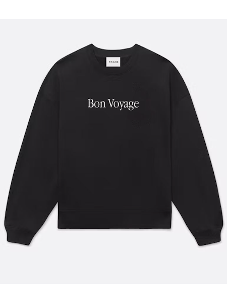 LEO BOUTIQUE Bon Voyage Sweatshirt Black FRAME DENIM