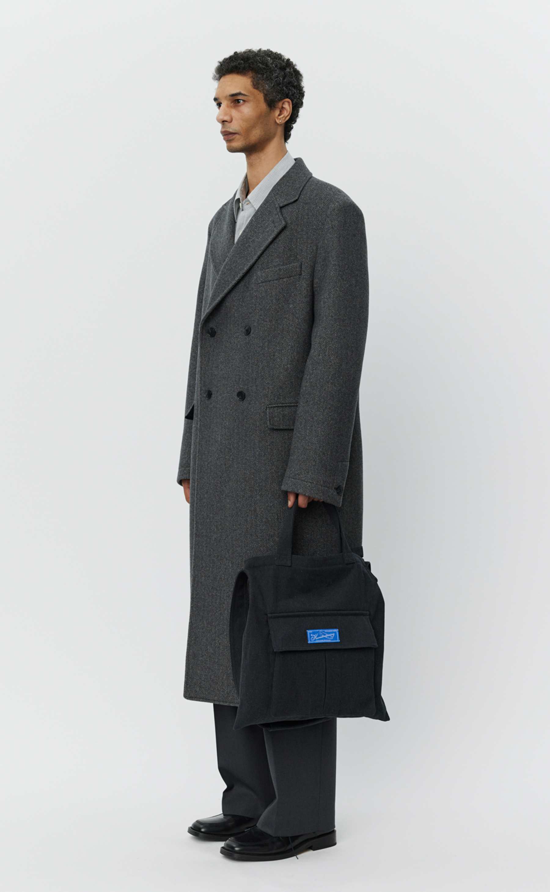 MFPEN Conference Coat | Grey Herringbone LEO BOUTIQUE