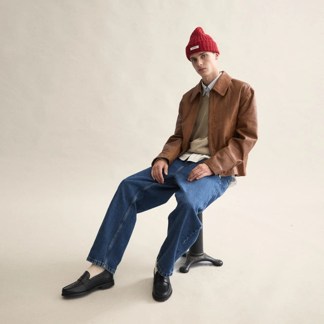 LE BONNET Logo Beanie | Framboise LEO BOUTIQUE