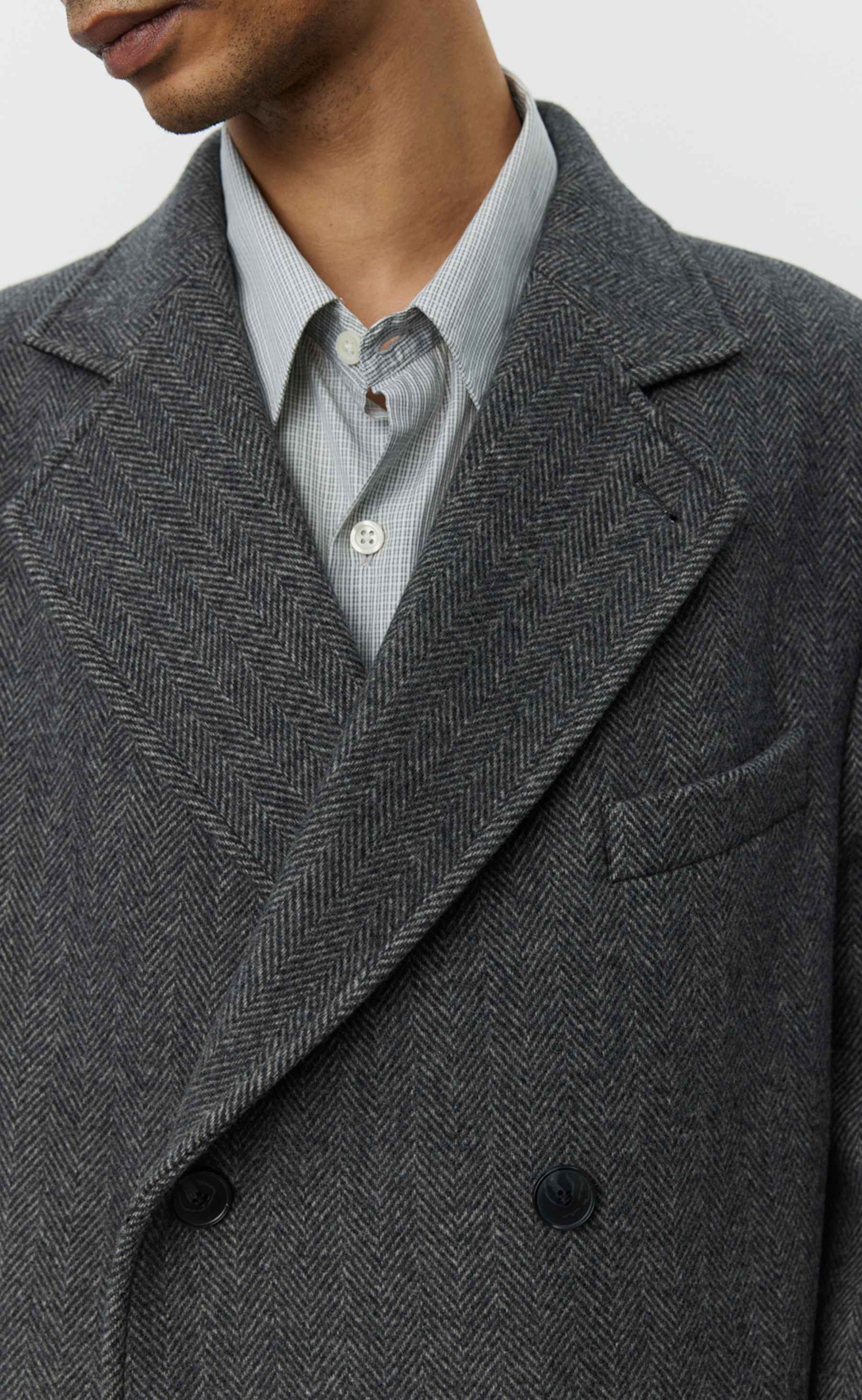 MFPEN Conference Coat | Grey Herringbone LEO BOUTIQUE